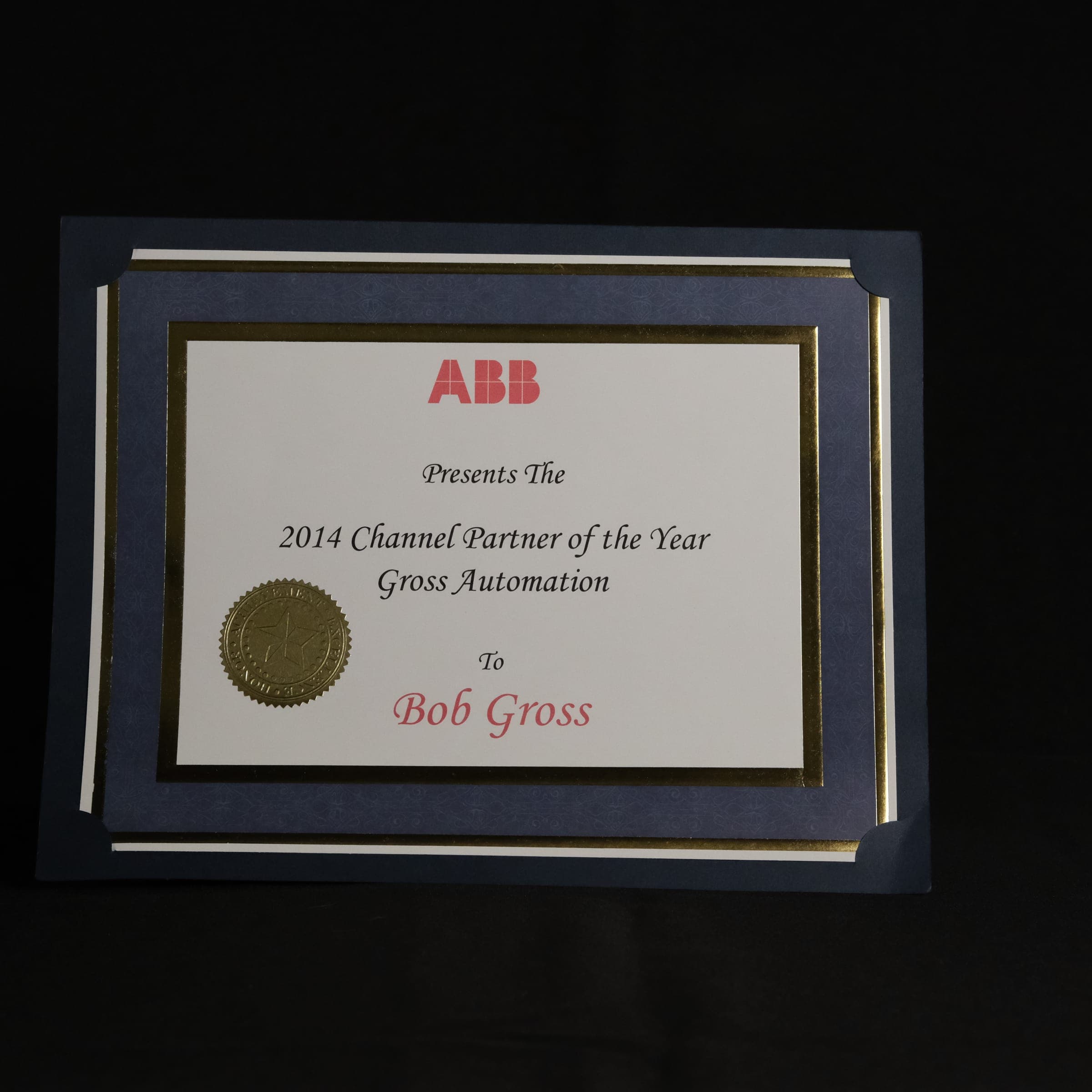 ABB Channel Partner of the Year (2014)