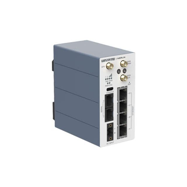 Westermo Merlin-4407-T4-S2-LV-PFG - Merlin 4407 - Isolated 10-60V DC - 4 Eth - 2 Serial - LTE Cat-4 for North America with GNSS