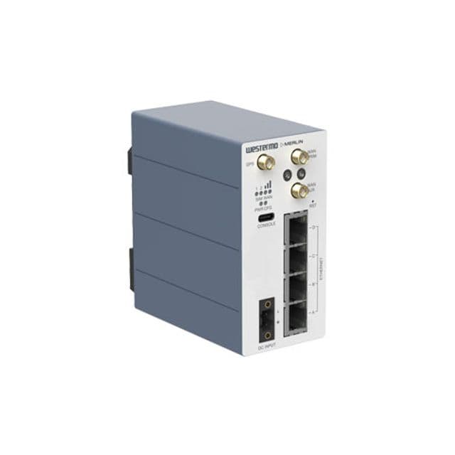 Westermo Merlin-4405-T4-LV-PFG - Merlin 4405 - Isolated 10-60V DC - 4 Eth - LTE Cat-4 for North America with GNSS