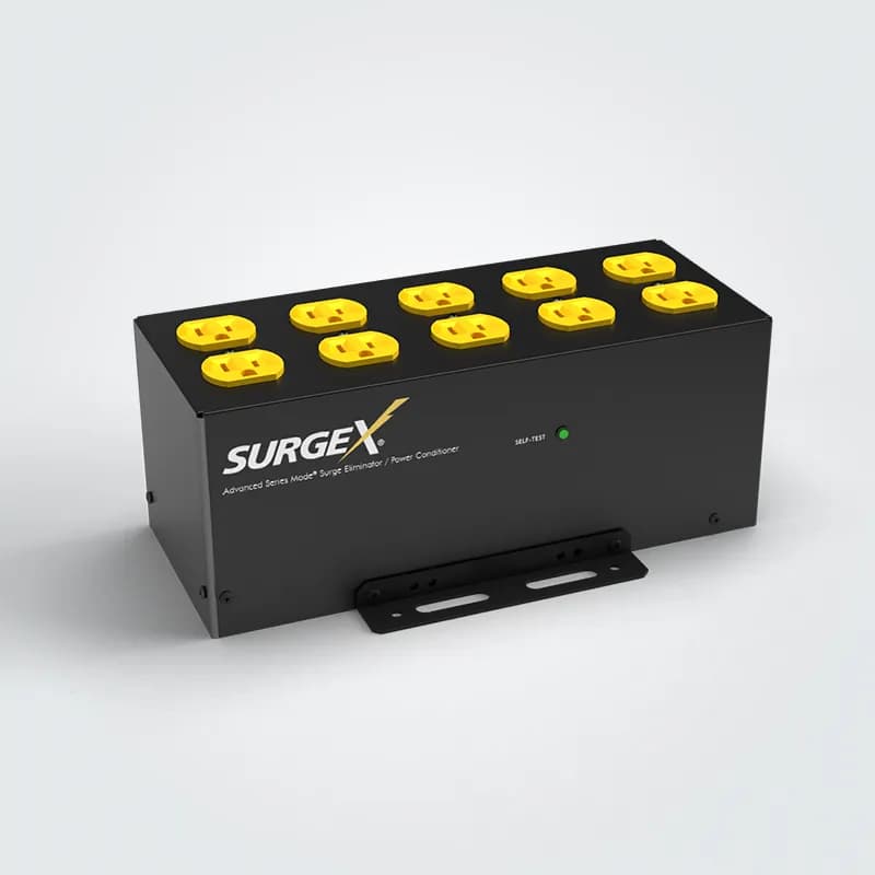 SurgeX SA1810 - Standalone Surge Eliminator and Power Conditioner 120V15A 10 Receptacles SA1810