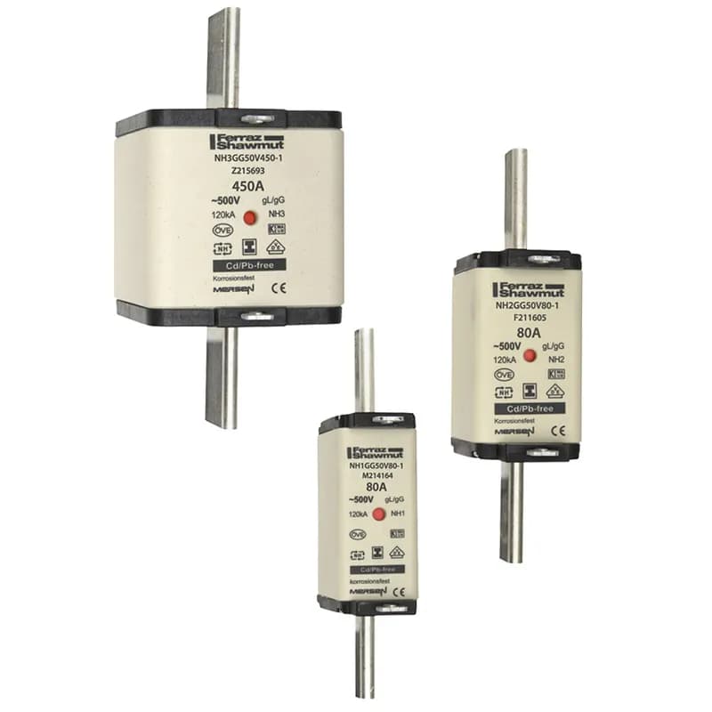 DIN NH Standard fuse-link gG Size NH3 500VAC 250VDC 250A isolated tags Double indicator Body width 52 mm