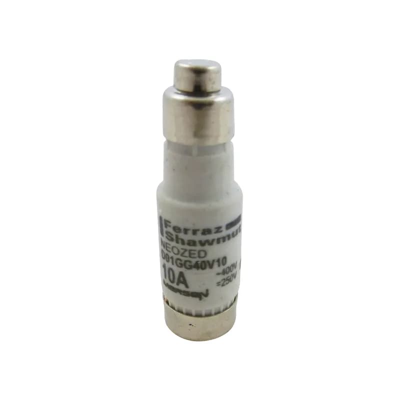Mersen W211090 - DIN D0 Fuse-link Neozed gG Size D01 400VAC 250VDC 10A Color code Red Packaging quantity 50