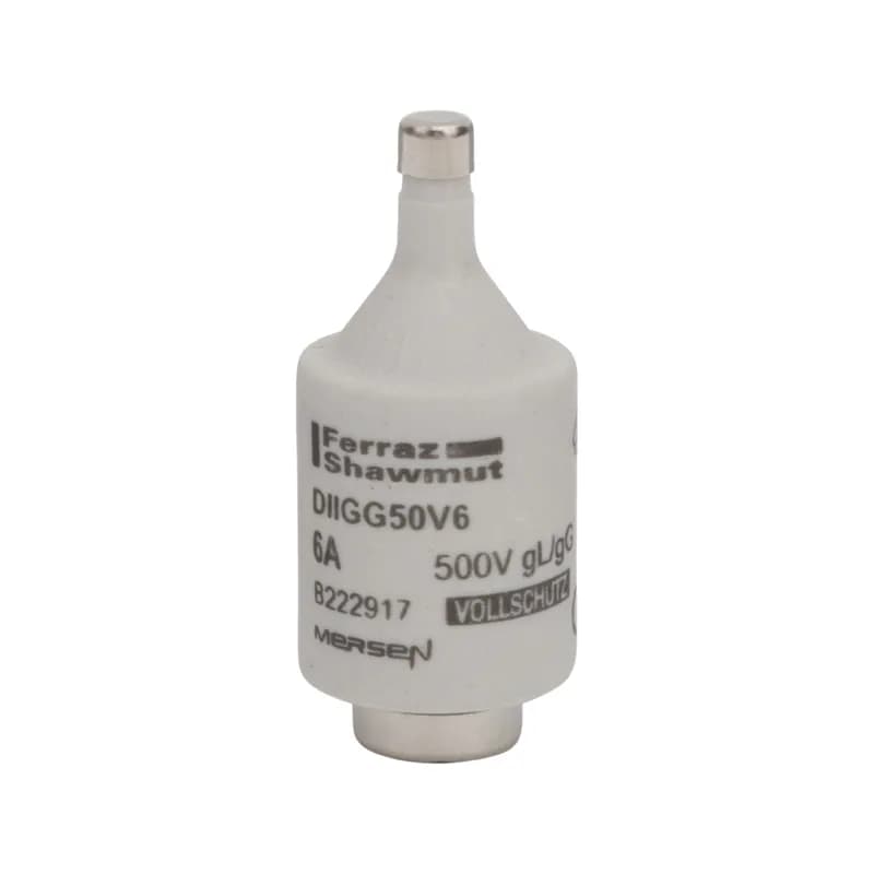 DIN D Fuse-link gG Size DII 500VAC 500VDC 6A Color code Green