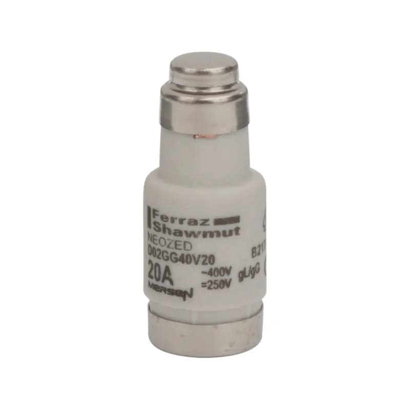 DIN D0 Fuse-link Neozed gG Size D02 400VAC 250VDC 20A Color code Blue Packaging quantity 50