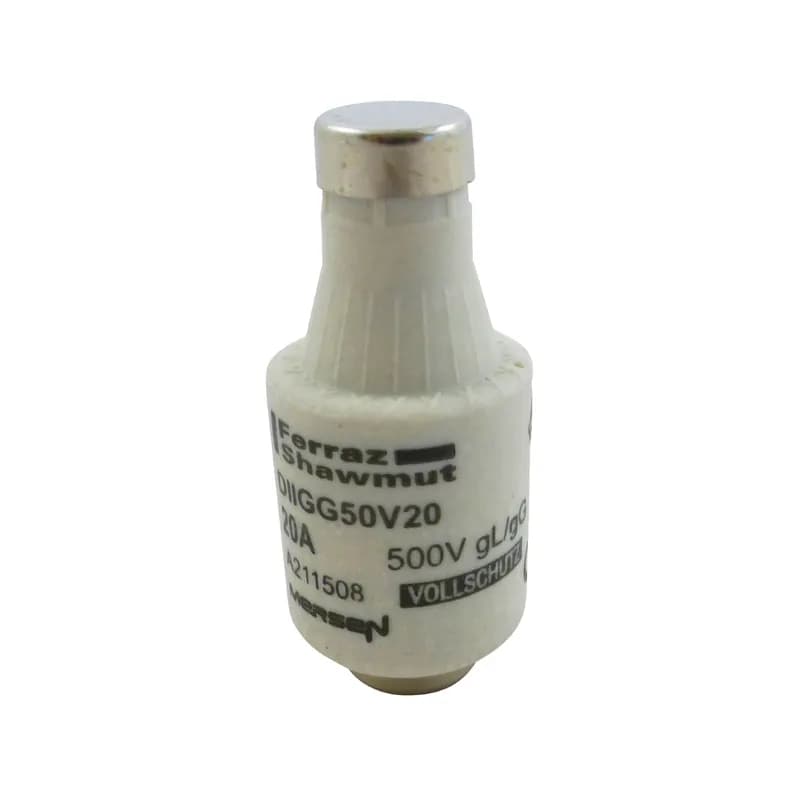 DIN D Fuse-link gG Size DII 500VAC 500VDC 20A Color code Blue