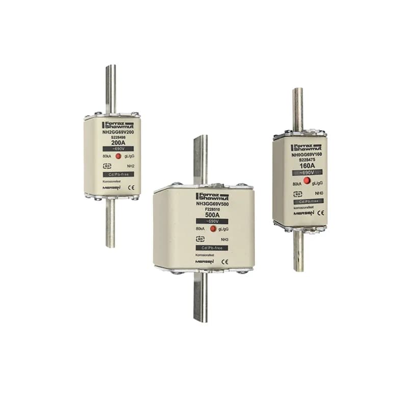 DIN NH Standard fuse-link gG Size NH3 690VAC 250VDC 300A live tags Double indicator Body width 52 mm