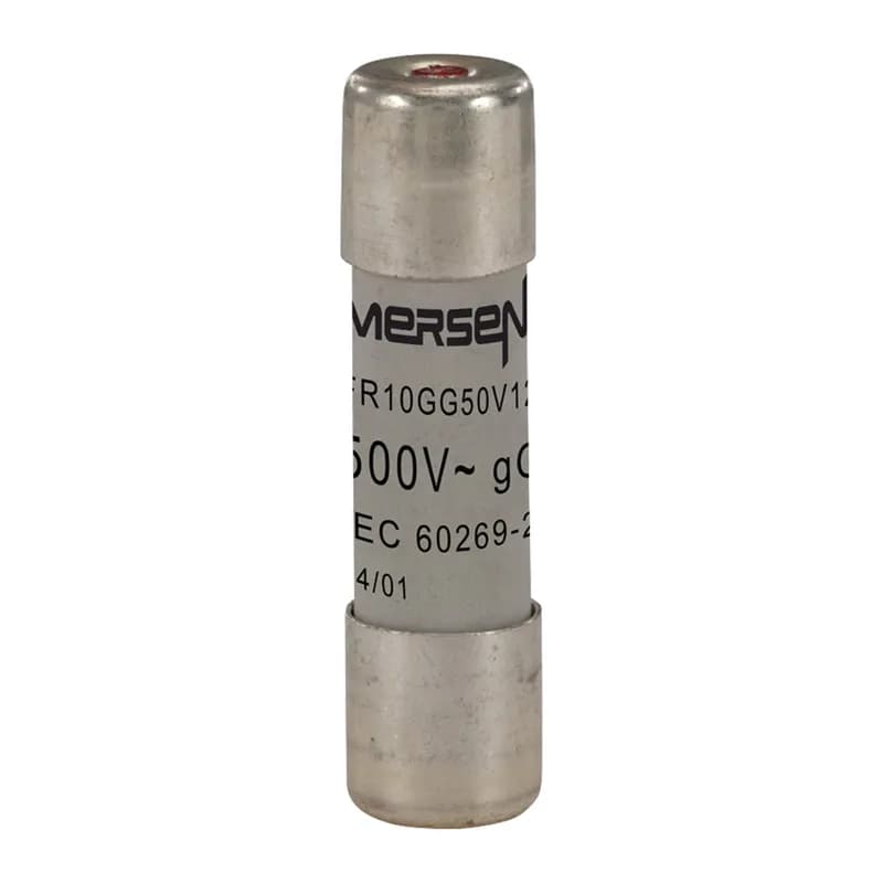 Cylindrical fuse-link gG Size 10x38 IEC 500VAC 12A With Visual Indicator