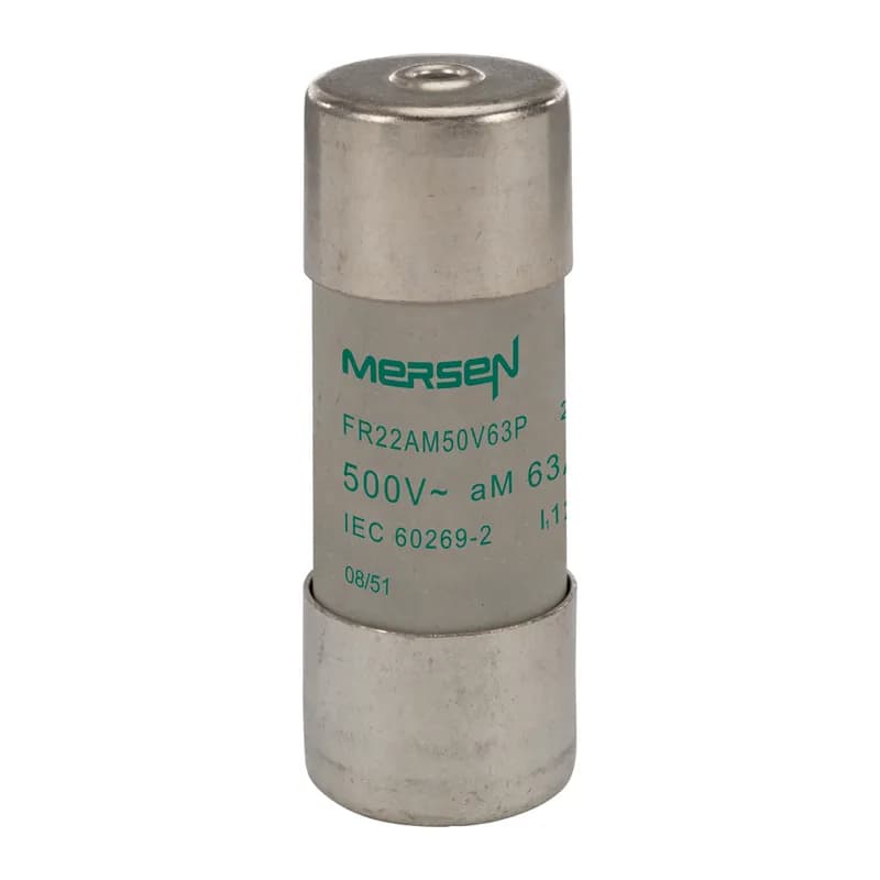 Mersen B217696 - Cylindrical fuse-link aM Size 22x58 IEC 500VAC 63A With Striker
