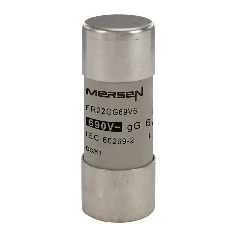 Mersen P222216 - Cylindrical fuse-link gG Size 22x58 IEC 690VAC 6A