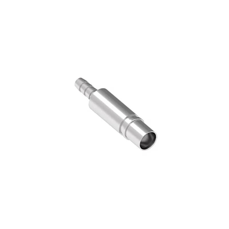 Female MIXO Metal Pneumatic pin, Straight quick-fitting, with shut-off valve, For tubes with OD of 4mm