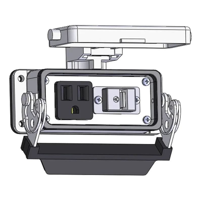 Panel Interface Connector with Simplex outlet, USB-AFAF, in a 16LS housing
