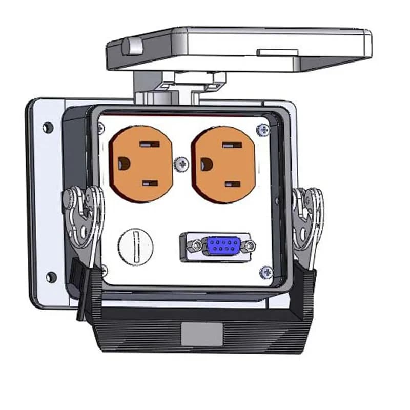 Panel Interface Connector with Duplex outlet, DB9F, in a 32 housing