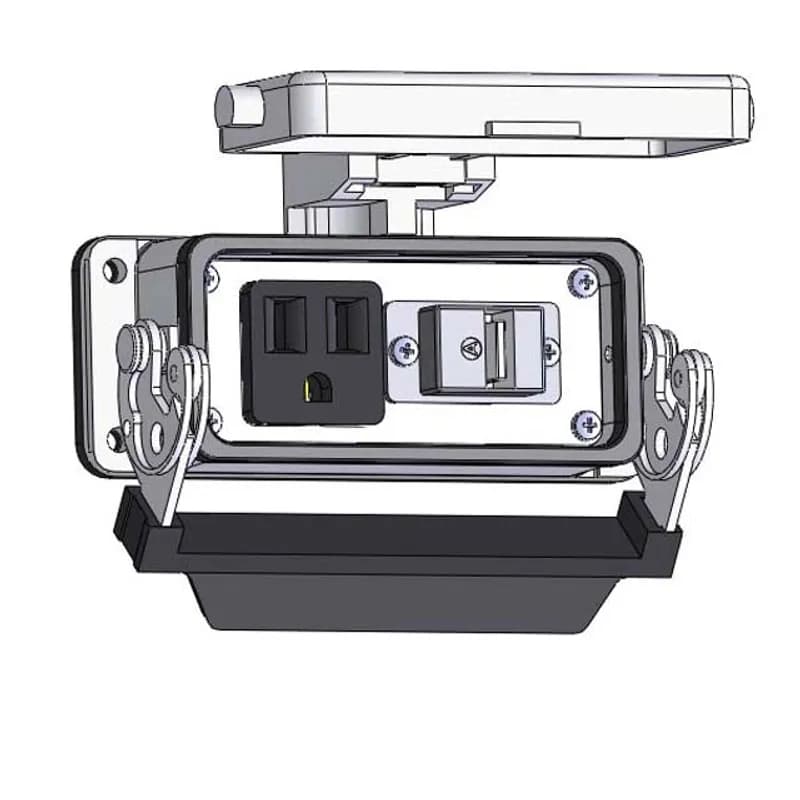Panel Interface Connector with Simplex outlet, USB-AFBF, in a 16LS housing