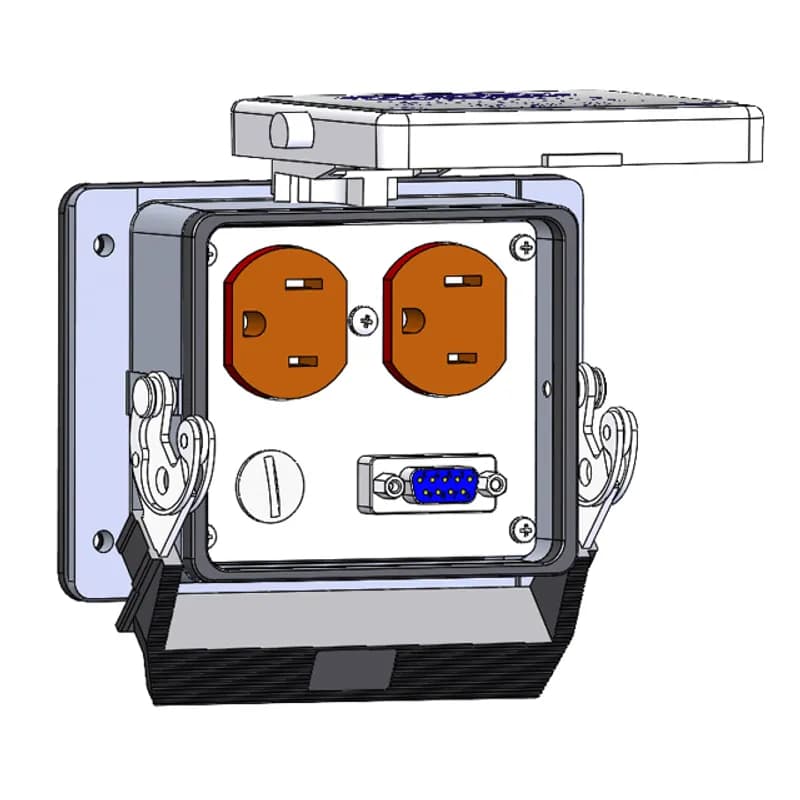 Panel Interface Connector with Duplex outlet, DB9, in a 32 housing