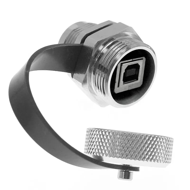 Mencom Corporation D-USB-BFBF-M25-LP - Port Adapter with USB Style B female to Style B female, in a Low Profile M25 housing, UL508A, UL50, UL50E