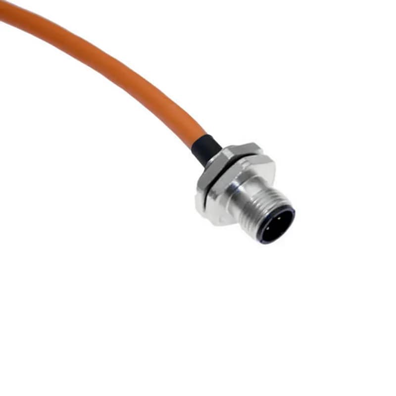 Foundation Fieldbus, Receptacle, 4 Pole, M12, Male Straight, 1M, 18awg, 4A, PG9, Front Mount, Stainless Steel