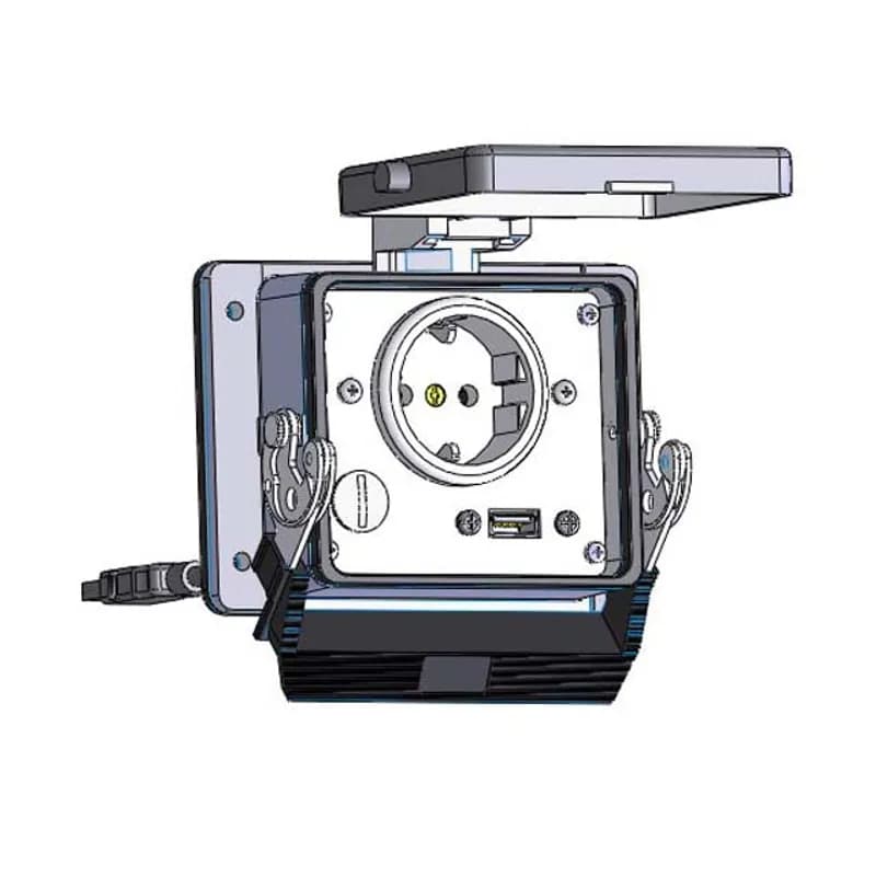 Panel Interface Connector with Continental European outlet, USB-06, in a 32 housing