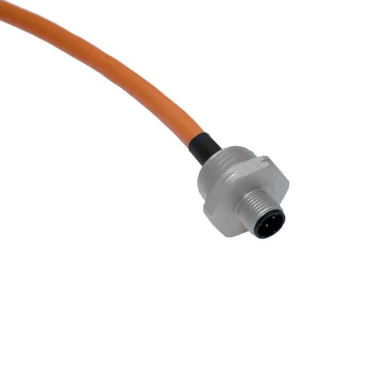 Mencom Corporation FFDC-4MR-2-1M-SS - Foundation Fieldbus, Receptacle, 4 Pole, M12, Male Straight, 1M, 18awg, 4A, .5-NPT, Front Mount, Stainless Steel