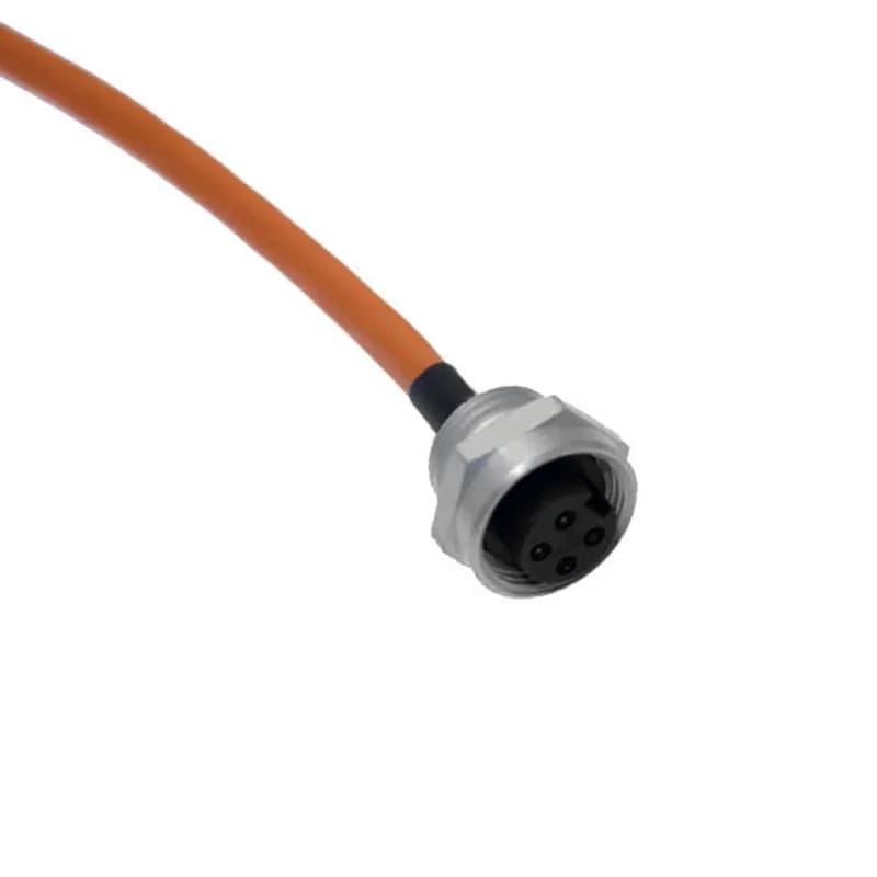 Mencom Corporation FFIN-4FR-1M-SS - Foundation Fieldbus, Receptacle, 4 Pole, 7/8UN2, Female Straight, 1M, 18awg, 8A, .5-NPT, Front Mount, Stainless Steel