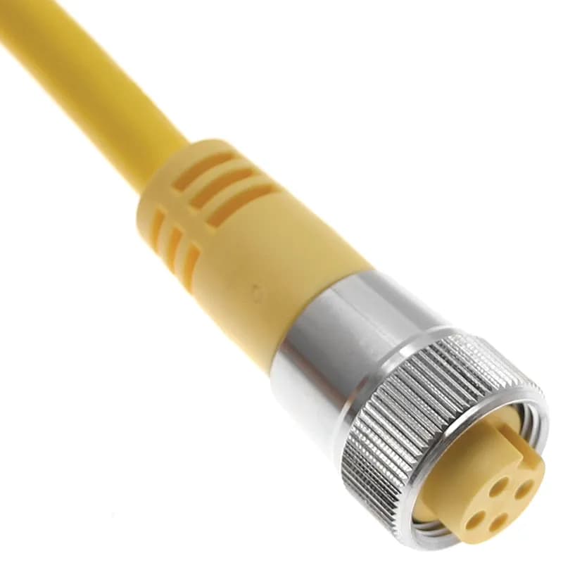 Mencom Corporation H2MIN-3FP-3 - Hazardous Location Series, MIN Size I, Cordset, 3 Pole, Female Straight, 3 Ft, 13A, Yellow, PVC