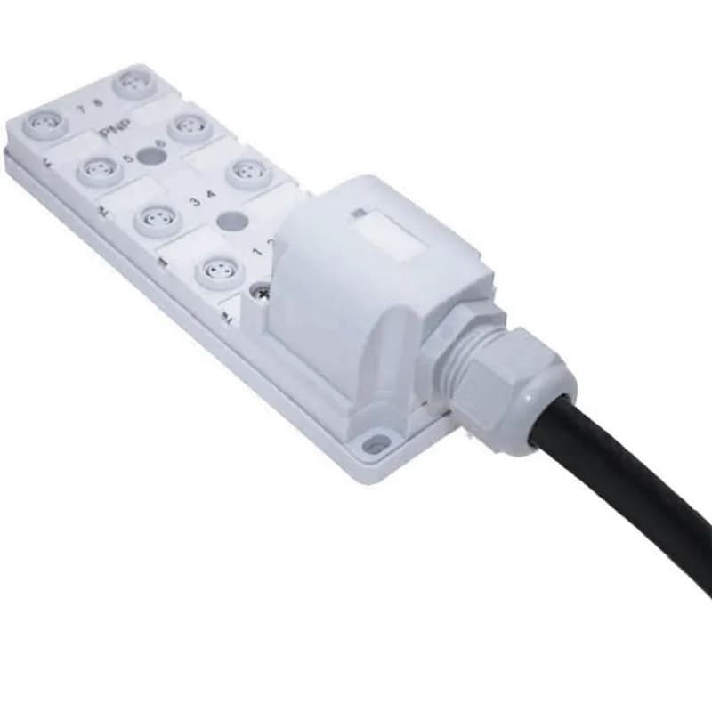 Mencom Corporation JAN-830-010-C050 - JAN Junction Blocks, 3 Pin, 8 Port, No Led, 5 Meters of Home Run Cable