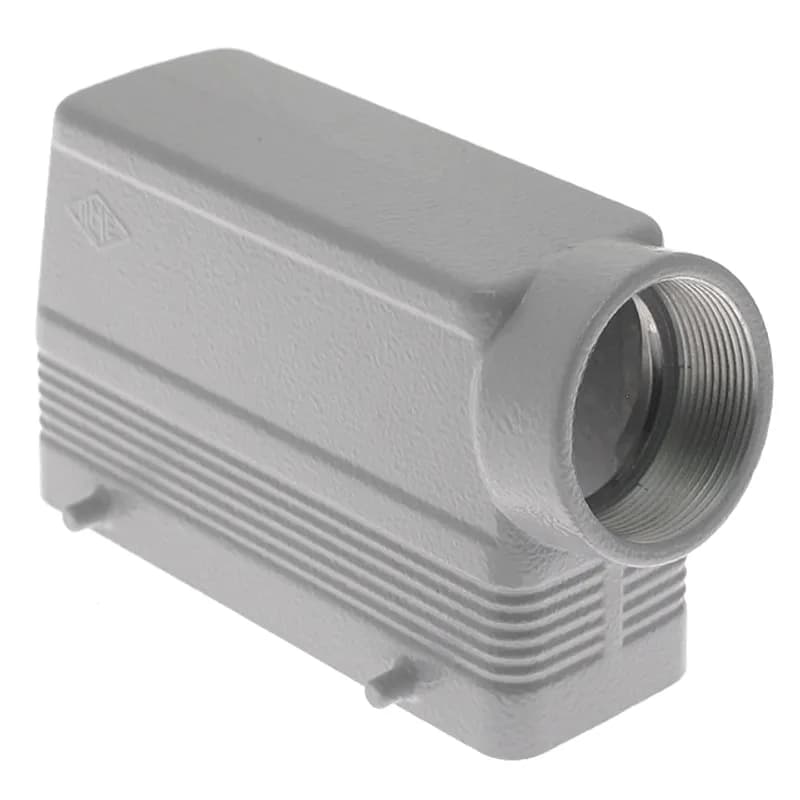 Standard, Rectangular Hood, size 104.27, 4 Pegs, Side M40 cable entry, High Construction