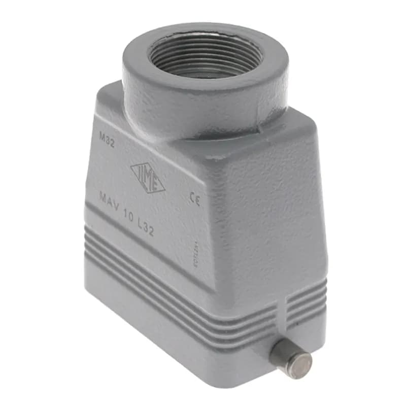 Standard, Rectangular Hood, size 57.27, 2 Pegs, Top M32 cable entry, High Construction
