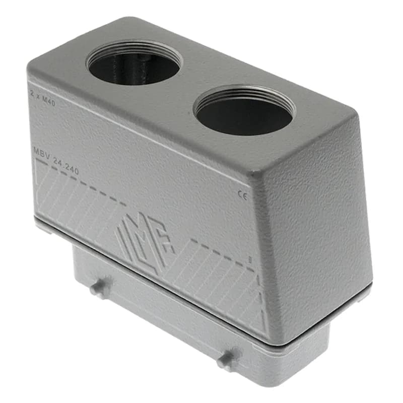 Mencom Corporation MBV-24.240 - Big Rectangular Hood, size 104.27, 4 Pegs, 2 Top M40 cable entry