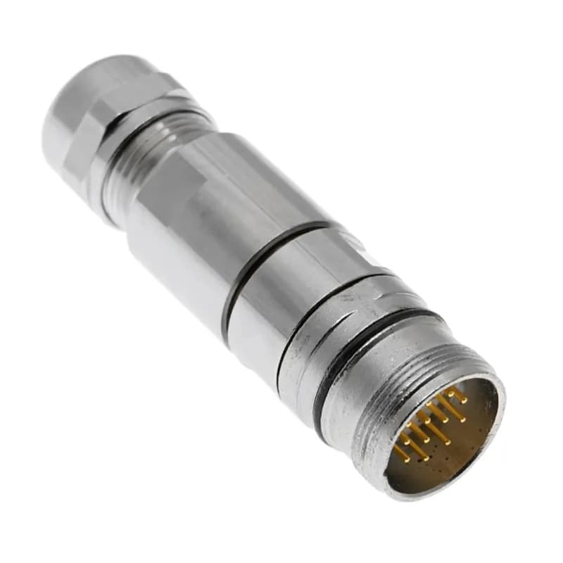 Mencom Corporation MCV-12MPM-FW-CC - MCV, M23,Field Wireable, 12 Pole, Male Straight, Crimp, 4A, Male Thread, Crimp pins sold separately