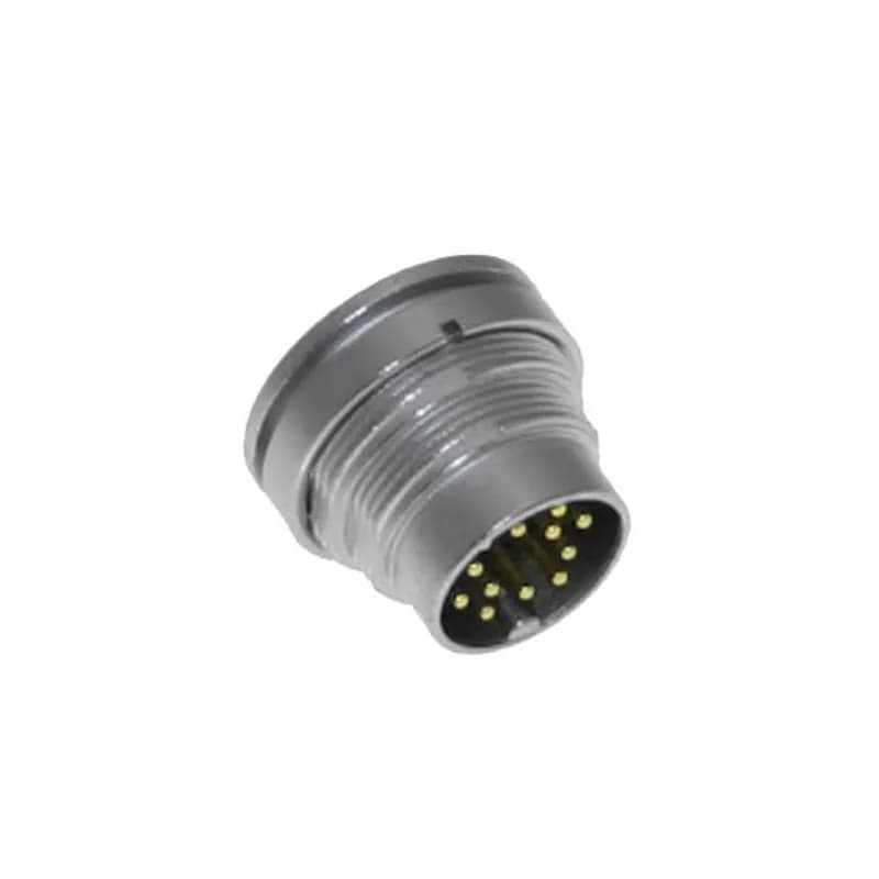 Mencom Corporation MCL-14MR-M18-BM-SC - MCL, M16 Receptacle, 14 Pole, Male Straight, Solder, 3A, M18, Back Mount, Nickel Zinc
