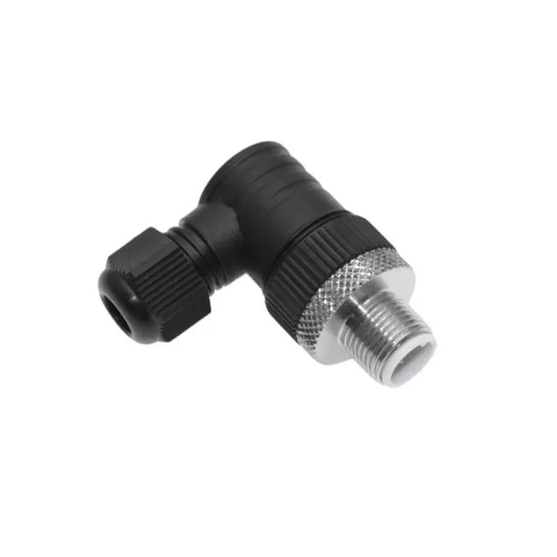 MDC, Field Wireable, 8 Pole, Male Right Angle, 3-6.5mm, Nickel Plated Brass