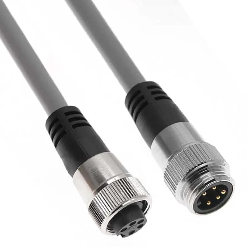 DeviceNet Drop, 7/8UN2, Cordset, Shielded Cable, Not shielded to coupling nut, 5 Pole, Male Straight / Female Straight, 5M, 4A, Gray, PVC