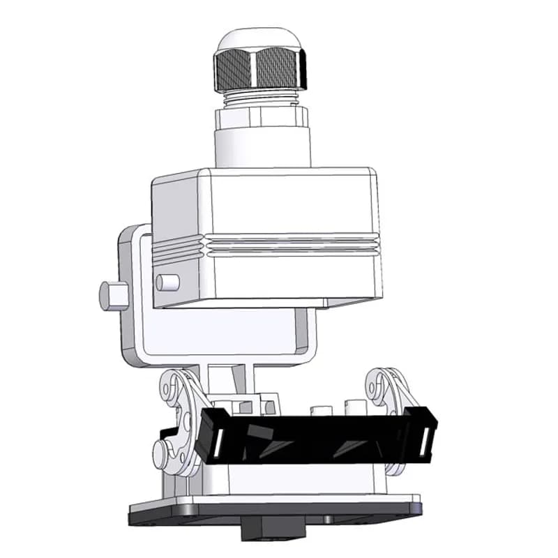 Panel Interface Connector, Ethernet RJ45 connector kit with top entry hood