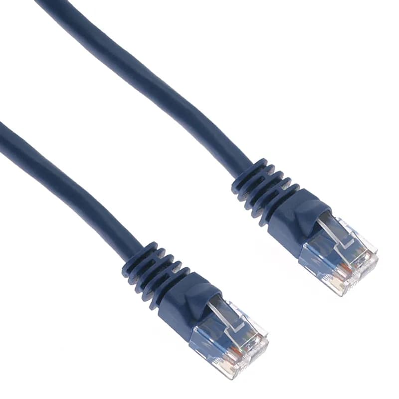 Mencom Corporation RJ45-IC-25-BU - Panel Interface Connector Accessory & Ethernet, Over-molded RJ45 cable, 25', Blue, PVC 