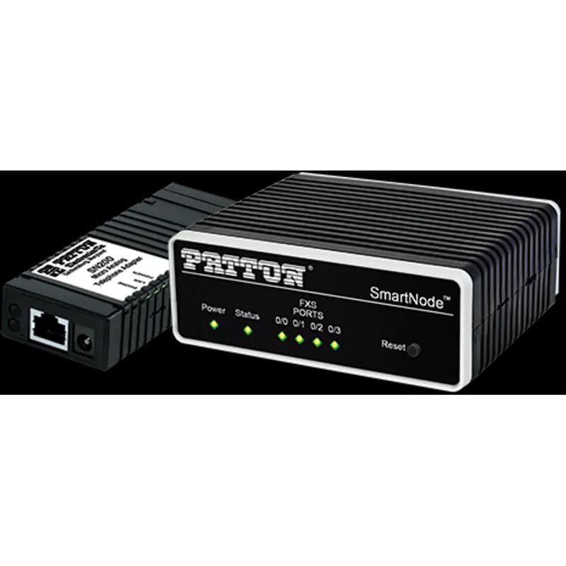 SmartNode FXS-SIP VoIP Gateway, 2x FXS RJ11; 1x 10/100BaseTX, Optional SIP-TLS, SRTP, incl. external UI power (100240 VAC)