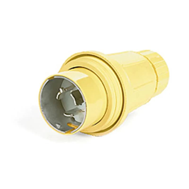 Watertite® Plug with California Style Locking Blade, 2 Pole/3 Wire, Non-NEMA, 250V, Cord Grip Body Size F5
