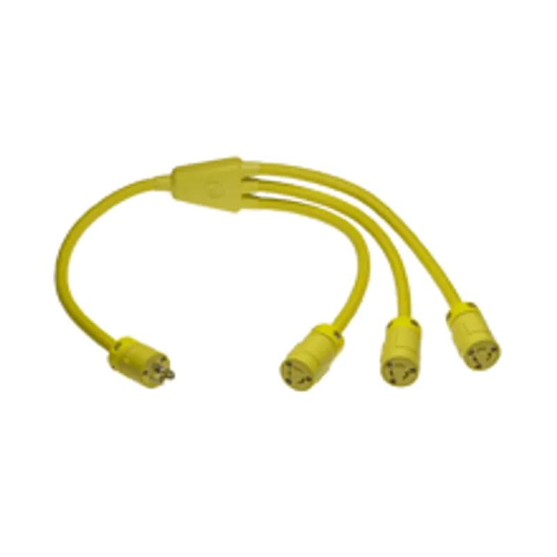 Woodhead 2447-W - Super-Safeway® Standard Molded W Cordset, 2 Pole/3 Wire SOOW Cordset, Cordset Length 0.91m (3.0' ), NEMA L5-15, 125V