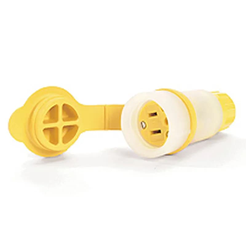 Watertite® Ground Fault Monitoring Connector 2 Pole/3 Wire, NEMA 5-20, 125V, Cord Grip Body Size F2