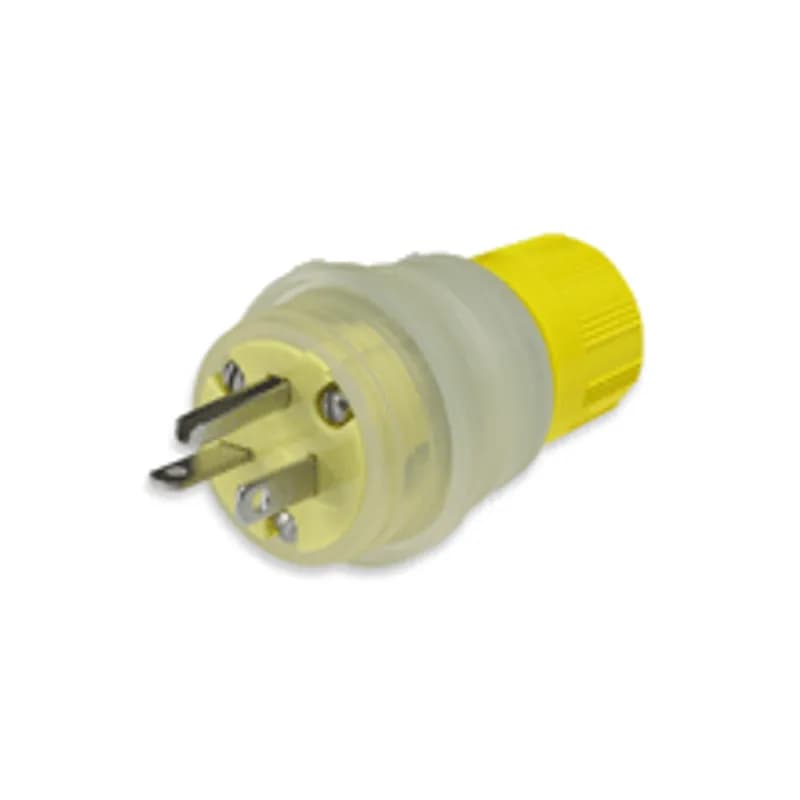 Woodhead 14W33EZ - Watertite® Monitoring Plug, 2 Pole/3 Wire, NEMA 5-20, 125V, Cord Grip Body Size F2
