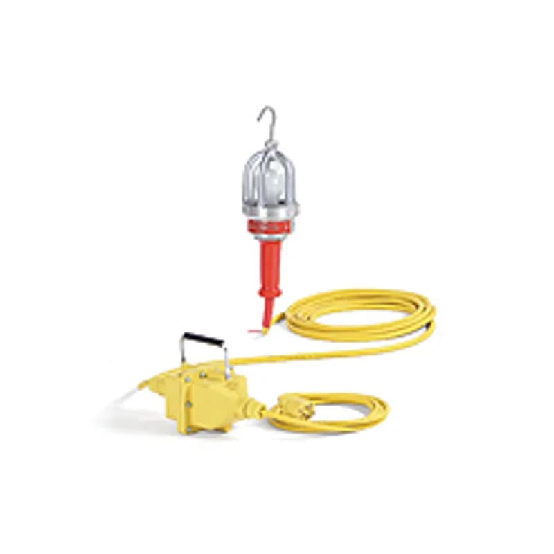 Woodhead 1635-12B - Haztex® Incandescent Hazardous and Wet Location Hand Lamp with LOVOLT® In-line Transformer, 100W, 16/3 SOOW Primary Cord Type, Cord Length 7.62m (50.0' )