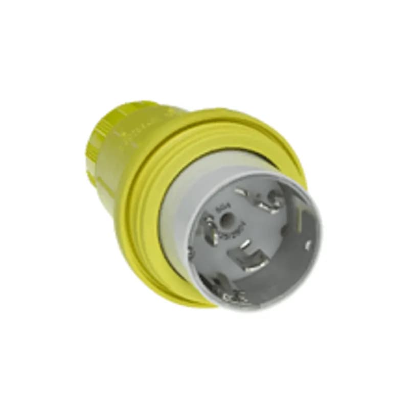 Watertite® Plug with California Style Locking Blade, 3 Pole/4 Wire, Non-NEMA, 50A/125V/250V, Cord Grip Body Size F5