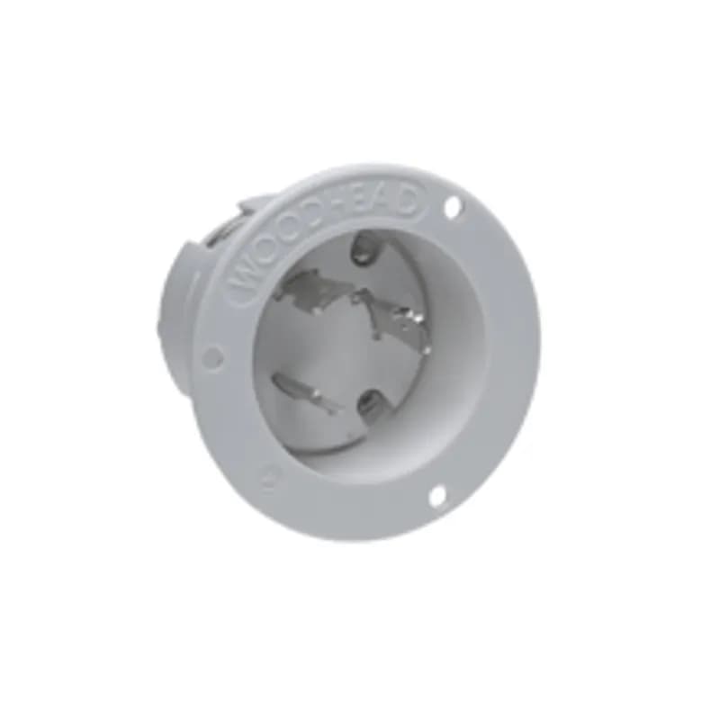 Safeway® Flanged Inlet with Locking Blade, 2 Pole/3 Wire, NEMA L6-30, 250V
