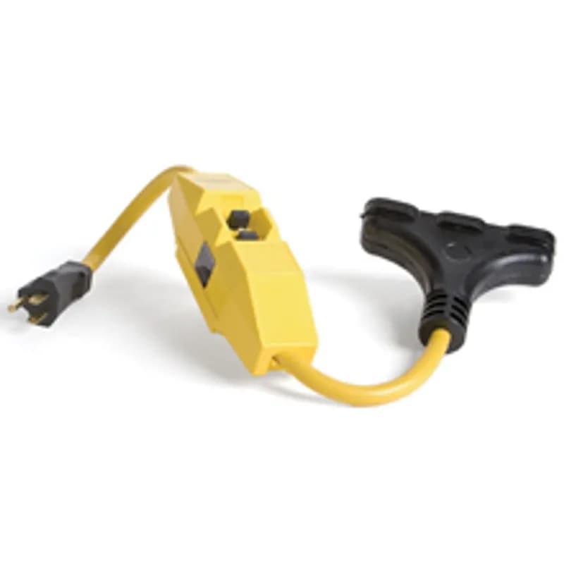Safeway® In-Line Commercial GFCI, Manual Reset, Molded NEMA 5-15 Tri-Tap, 15A, 120V, 7.62m (25.0' ) Cord Length