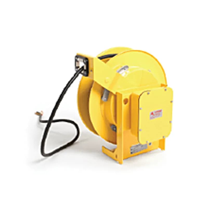 Woodhead 92581N - Woodhead® POW-R-MITE® Heavy Duty Cable Reel with Retraction Weight of 4lbs., 16/8 SOW, 21.34m (70.0' ) Cord Length with Flying Leads
