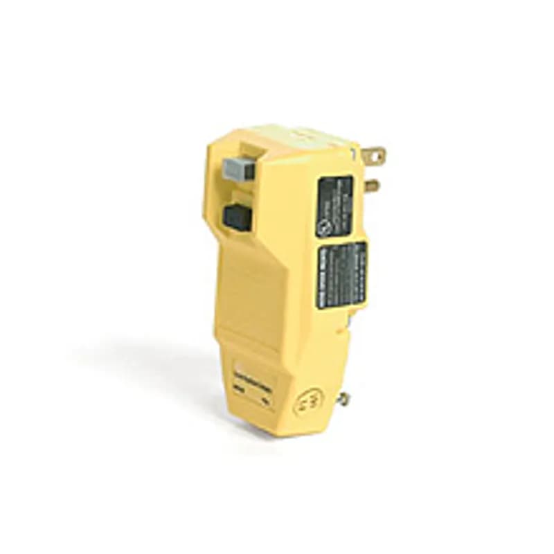 Woodhead 15054 - Safeway® User Attachable GFCI Right-Angle Plug, Manual Reset, NEMA 5-15, 15A, 120V