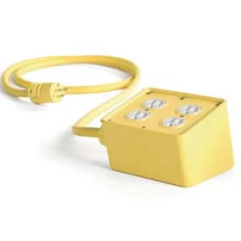 Super-Safeway® Angled Outlet Box, F3 (3/4") Cord Grip Body, Including (2) NEMA 5-15 Duplex Receptacles with Flip Lids & Plug, 1.83m (6.0' ) Cord Length, 12/3 SOW Cord