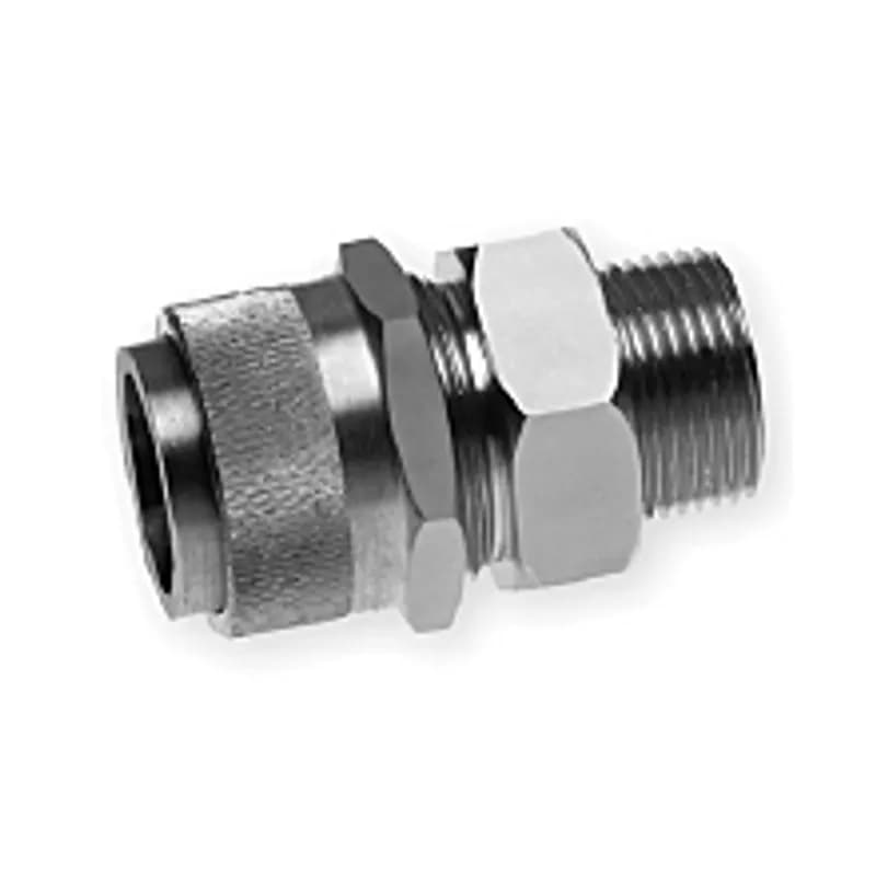 MAX-LOC® Strain Relief Cord-Sealing Grip, 3/4" NPT, Straight Male, Cable Diameter 17.45-20.62mm (.687-.812"), Stainless Steel
