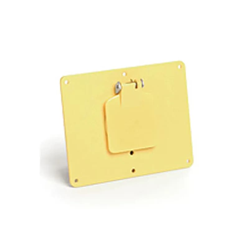 Super-Safeway® Multiple Outlet Coverplate, (1) Single Receptacle 39.62mm Hole Diameter 20A Locking with Flip Lids