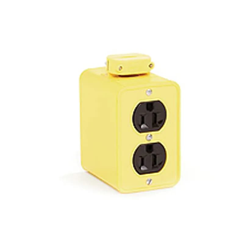 Super-Safeway® Multiple Outlet Box, Extended Depth, 2-Sided, F2 (1/2") Cord Grip Body, with Flip Lids for (2) Duplex Not Included