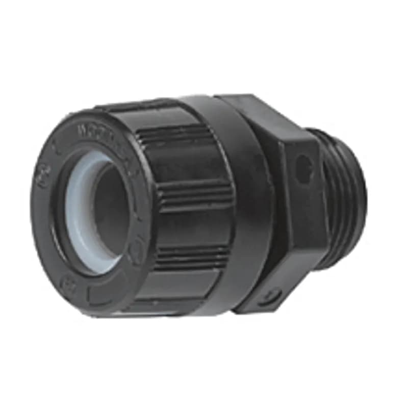 Woodhead 5620WBLK - MAX-LOC® Strain Relief Cord-Sealing Grip, 3/4" NPT, Straight Male with O-Ring, Cable Diameter 4.75-6.35mm (.187-.250"), Polyester